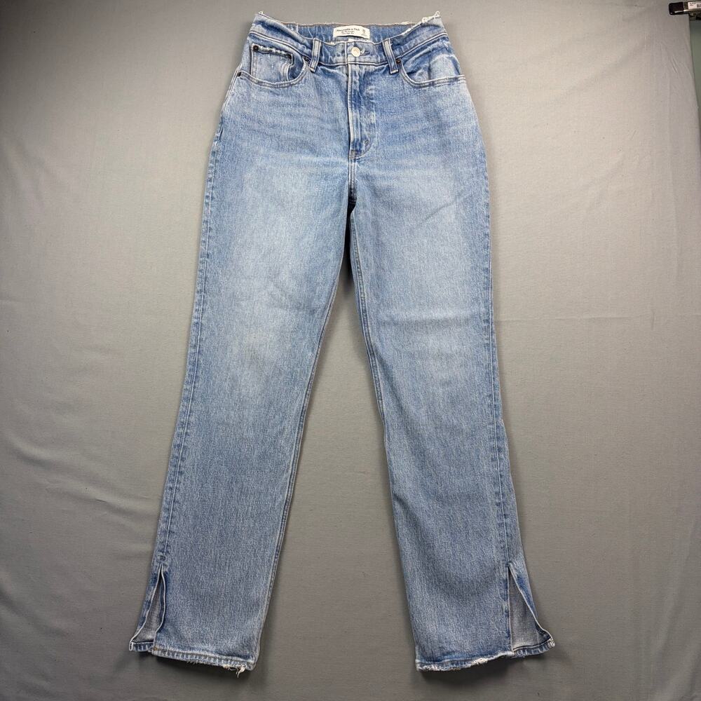 Abercrombie & Fitch Jeans 90's Straight Ultra High Rise Curvy 26 Short Light